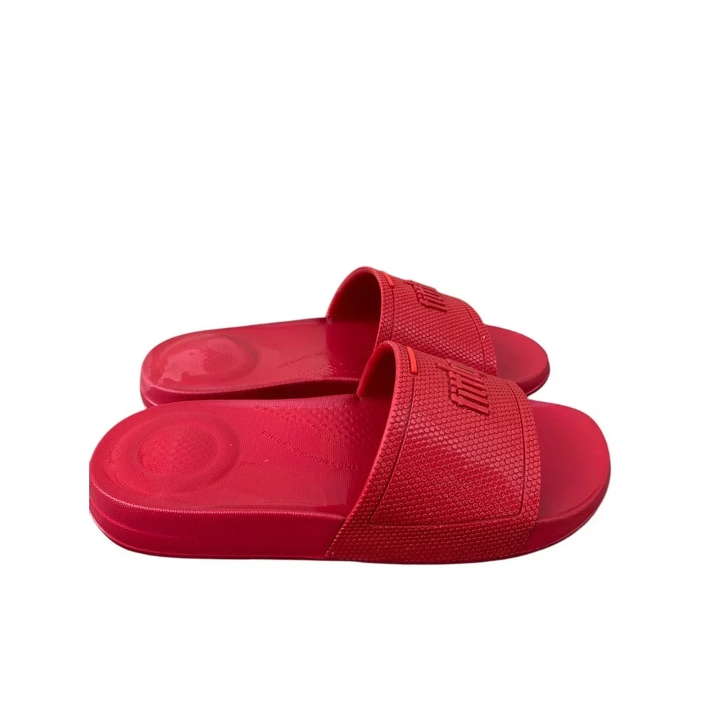 FitFlop Red Slide Sandals for Casual Comfort - Picture 4 of 6